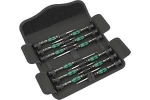 Wera 05073675001 Kraftform Micro-Set/12 Sb 1 Screwdriver Set for Electronic Applications, 12 Pieces