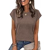 Zeagoo Womens Tops Summer Casual Cap Sleeve Tshirts Shirts Business Dressy Spring Fashion Outfits Trendy Clothes