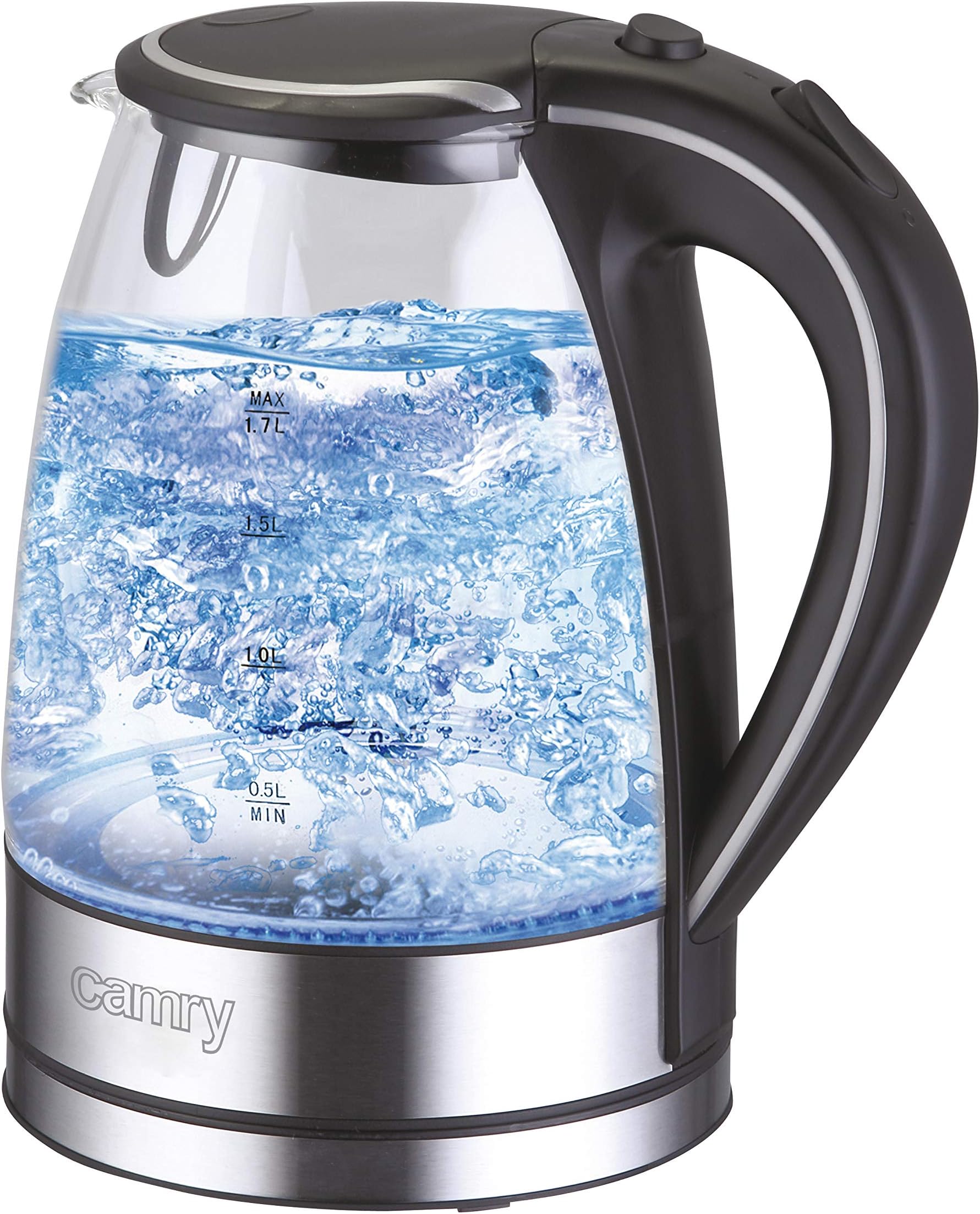 Adler Kettle Made of Glass CR 1239, Grey