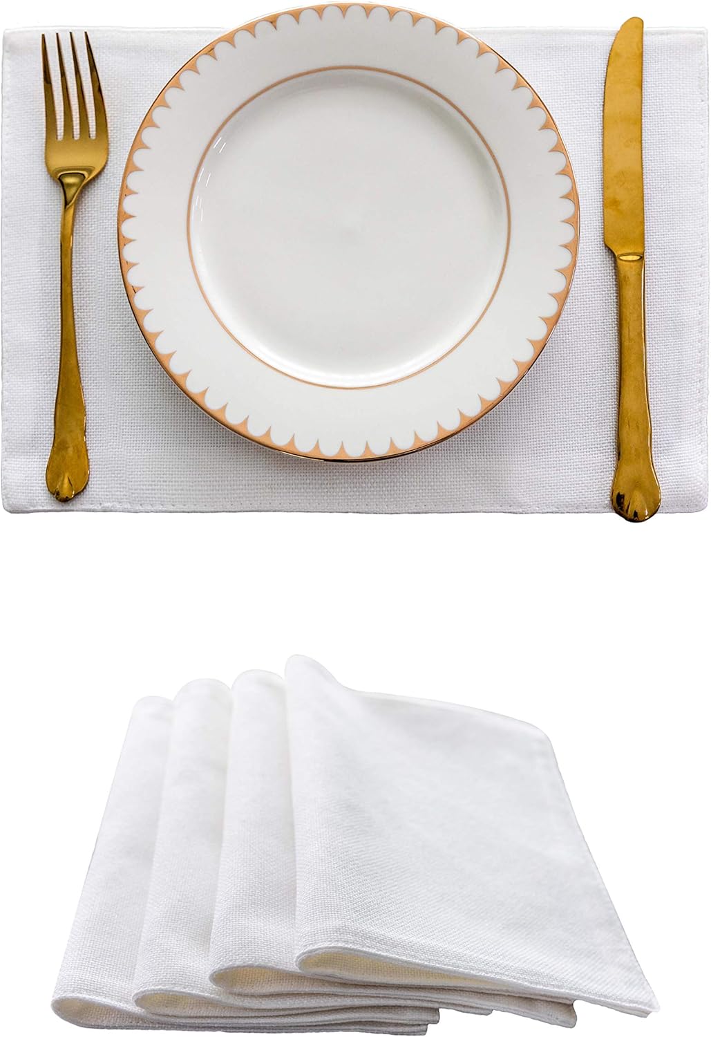 Home Brilliant Placemats Set of 6 Heat Resistant Dining Table Place Mats for Kitchen Table, Blue: Home & Kitchen