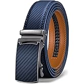 KEMISANT Belt Men, Sliding Ratchet Belt Genuine Leather For Gift Mens Dress Pants Oxfords,Size Adjustable