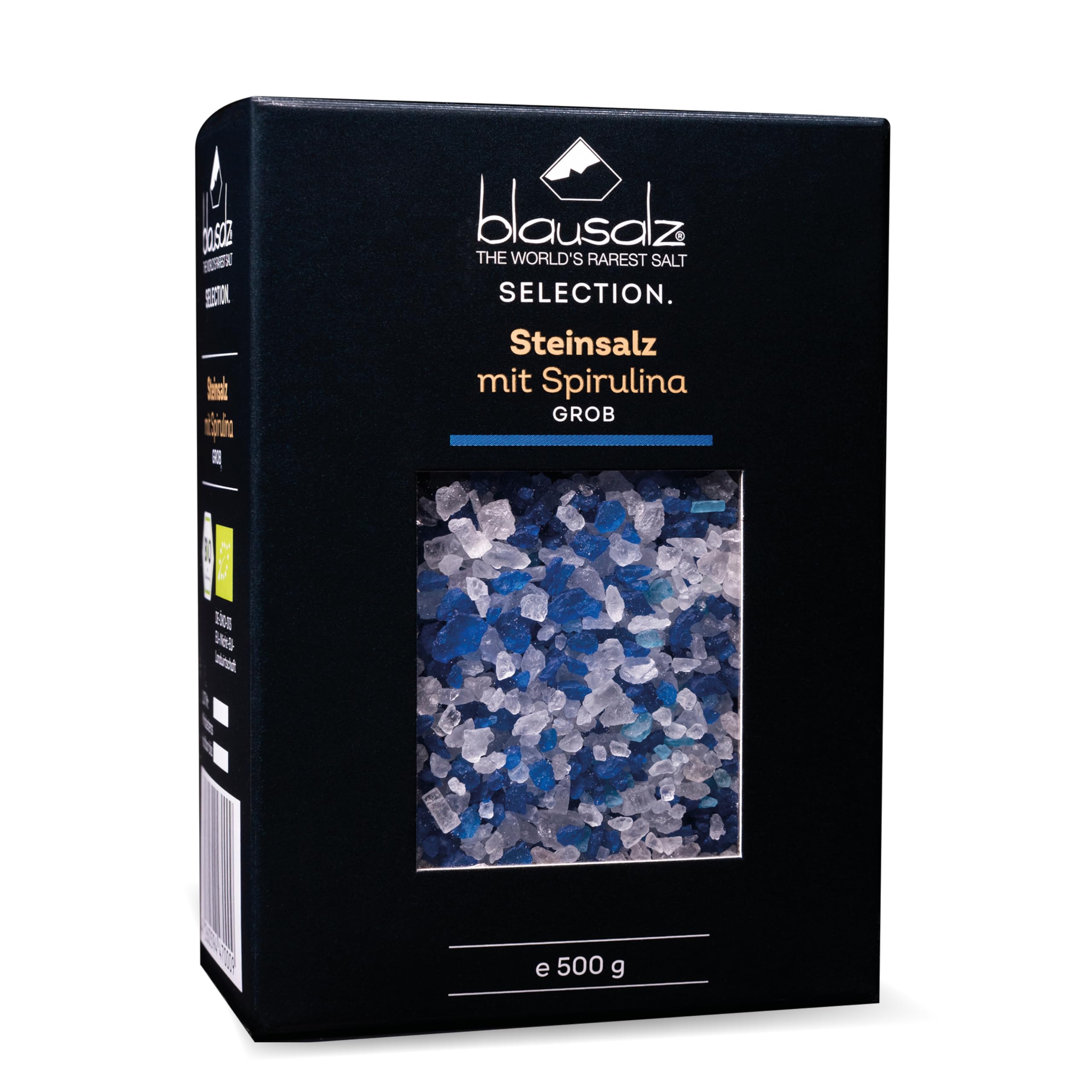 Blausalz Gourmet - 500 g - grobes Salz zum Würzen und Verfeinern – blaues Steinsalz aus Deutschland
