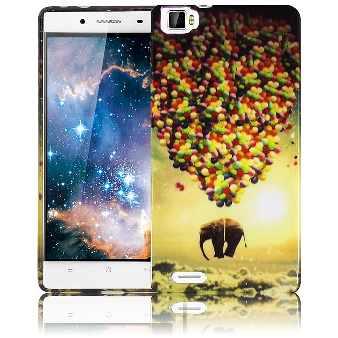 CUBOT X16 X17 X17S - FLIEGENDER ELEFANT Silikon (NICHT FÜR CUBOT X16S) weiche Tasche Cover Case Bumper Etui Flip smartphone h
