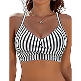 Blooming Jelly Womens Bikini Tops Crisscross Back Swimsuits Tie Knot Bathing Suit Tops Only 2026