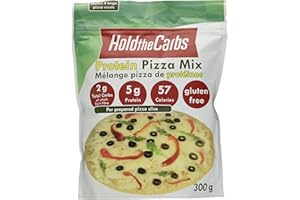 HoldTheCarbs Low Carb Protein Pizza Crust Mix, Low Carb Gluten-Free with Only 1g Sugar, All Natural, No Added Sugar & Low Cal
