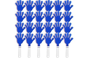 ZCYSRLQIN 24 Pcs Red/White/Blue Hand Clappers 7.5 Inch Noise Makers Plastic Clapping Hands Noisemakers Patriotic Parties, Sporting Event, Concert Supplies Dance Celebrations and Many Other Occasions