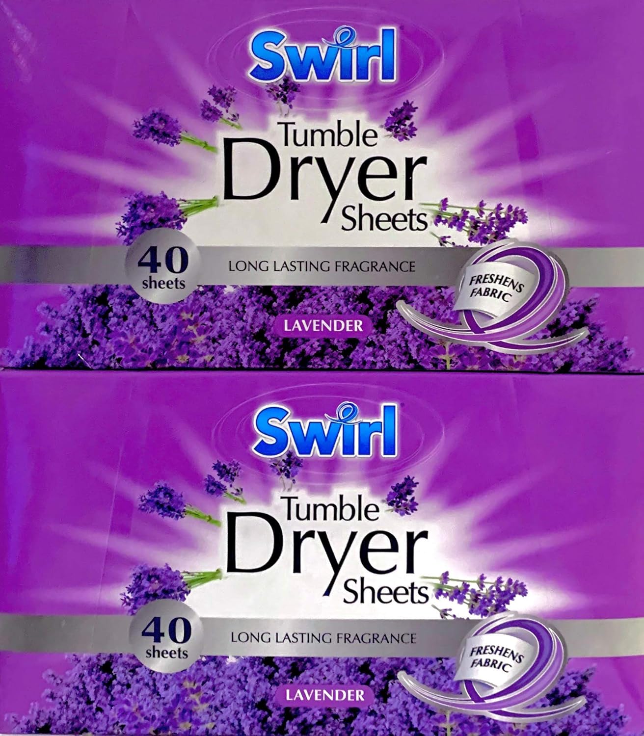 Lavender Swirl Tumble Dryer Sheets Scent 40pk X 2 80 Sheets Amazon co