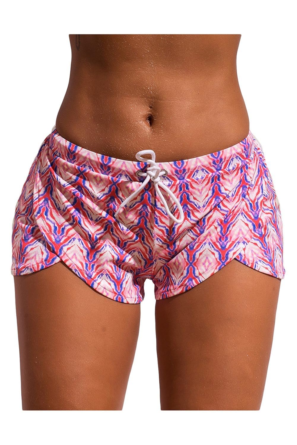 boldgal women's swimwear drawstring bikini (pink)