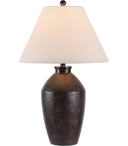 SAFAVIEH Lighting Collection Kensen Farmhouse Sandy Pearl 27-inch