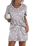 Ekouaer Pajama Set for Women 2 Piece Lounge Set