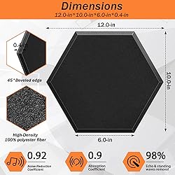 DEKIRU Self Adhesive Soundproof Foam Panels 18