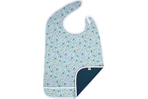 Shorewood Medical Adult Bib Clothing Protector, Waterproof, Prevents Stains. Machine Washable. Wider for Improved Coverage