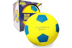 ANYWHERE SPORTS Anywhere Ball, Silent Soccer Ball, Size 8-Inch, Airless Foam for Indoor Training, Kicking and Realistic Bounce, Quiet Practice