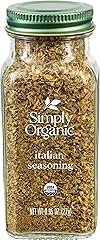 Simply Organic Italian Seasoning, 0.95 Ounce, Organic Herbs, Oregano, Majoram, Thyme, Rosemary, Basil, Sage, Kosher, NonGMO