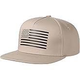 UALON Baseball Cap, Snapback Trucker Hat for Men & Women with American Flag and Adjustable, Breathable Mesh, Flat Bill Hats