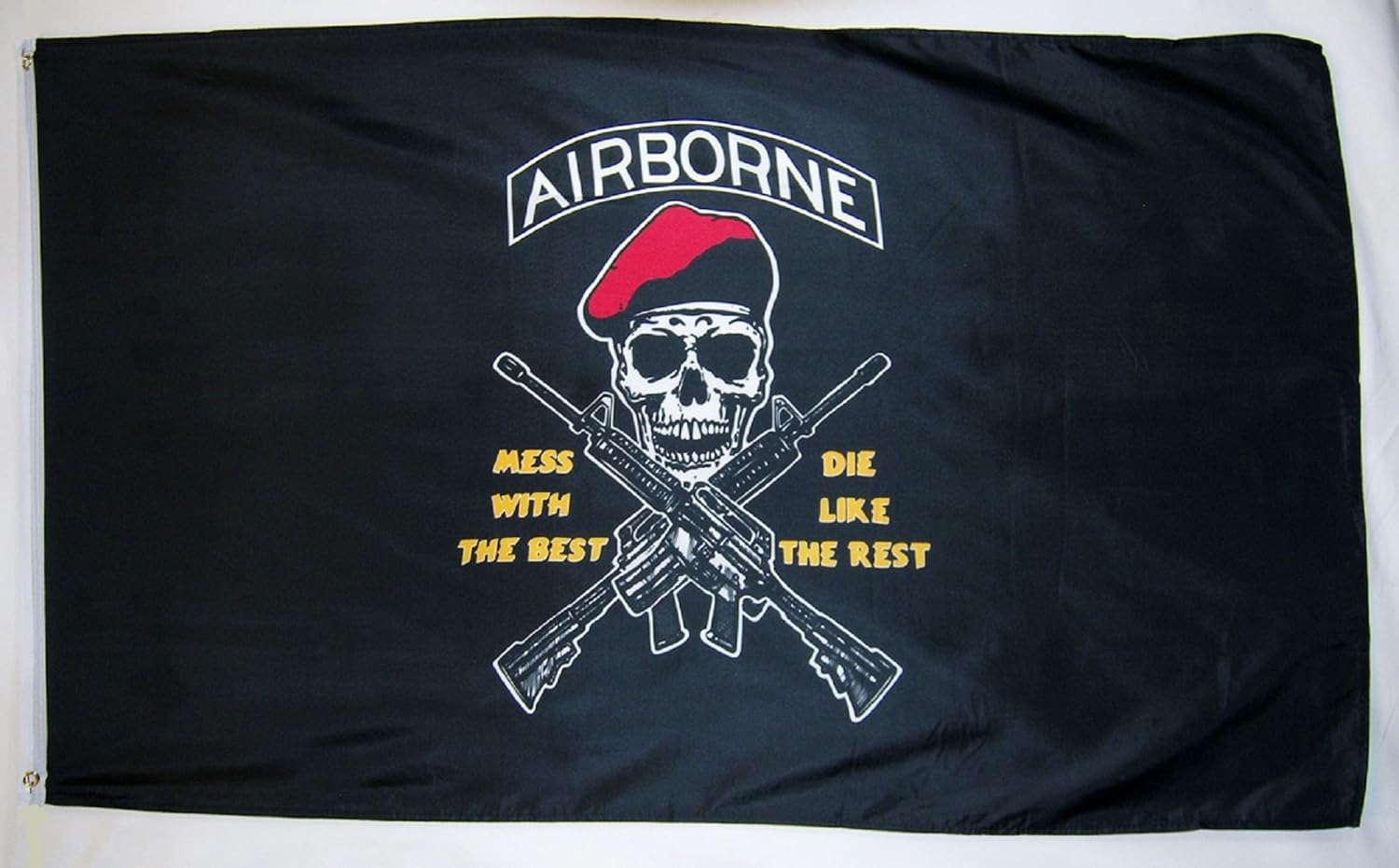 Amazon Com Nuge Airborne Mess With The Best Die Like The Rest Flag 3 X 5 Banner Garden Outdoor Amazon Com Nuge Airborne Mess With The Best Die Like The Rest Flag 3 X 5 Banner Garden Outdoor
