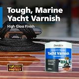 Barrettine Yacht Varnish Clear Gloss 1L Wood Varnish Interior Exterior UV view 2