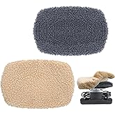 Nuanchu 2 Pcs Massager Cover Rub Massager Cover Fleece Pad Cover Compatible with Jeanie Rub Massager Soft Sheepskin Pad Cover Washable Massage Pad for Comfortable and Effective Massaging