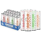ARDOR ENERGY Sparkling Water with 100mg Natural Caffeine & 200mg L-Theanine from Organic Green Tea for Smooth Energy & Focus | Healthy Energy Drink | No Sugar, Zero Calories, Vegan, Gluten-Free | Tropical Variety (Pack of 12, 12oz cans)