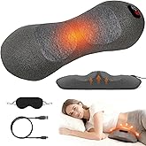 COFANKIA 3 in 1 Electric Lumbar Support Pillow, Back Massager with Heat Vibration Traction,Back Support Pillow for Lower Back Pain Relief,Deep Tissue Relaxation FSA Eligible HSA