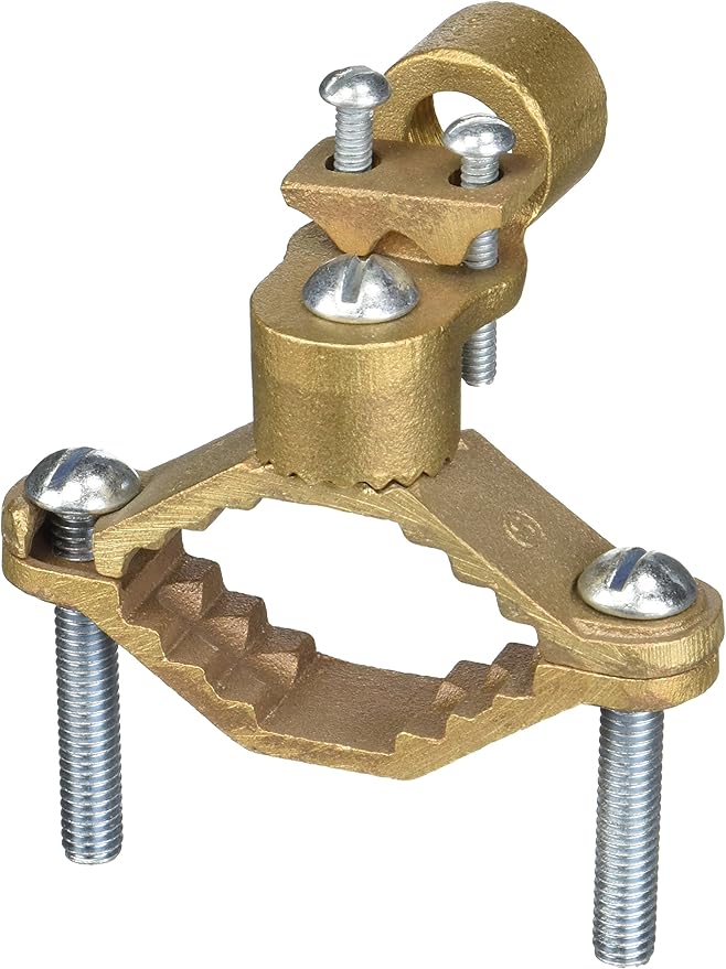 Heavy Duty Bronze Ground Clamp with Adapters for 1.252in
