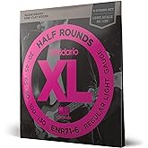D'Addario XL Half Rounds Bass Strings ENR71-6, 30-130, 6-String | XL Half Rounds bass strings deliver smooth feel, warm tone, reduced finger noise and dependable tuning stability.