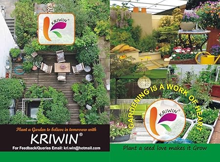 KRIWIN 56 Varieties Organic/Hybrid Fruits, Flowers and Vegetable Seeds with Instruction Booklet (5875+ Seeds)