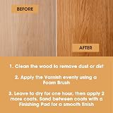 Furniture Clinic Wood Varnish 250ml Gloss Clear Fast Dry Low Odour Water-Based view 3