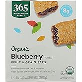 365 by Whole Foods Market, Organic Blueberry Cereal Bar 6 Count, 7.8 Ounce