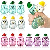 Meooeck 12 Pcs Winter Stress Relief Toy Snowman Stress Balls for Adult Christmas Party Favors Squeeze Snowman Toys for Xmas Winter Party Classroom Goodie Bag Fillers Stocking Stuffer Gifts