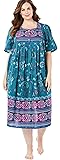 Only Necessities Women's Plus Size Mixed Print Short Lounger