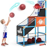 Arcade Basketball Game Set Boy Toys Indoor Outdoor Kids Basketball Hoop | with 4 Balls&amp;Air Pump,Sports Toy for Kids 3-12 Years Old Party Games Birthday Gifts