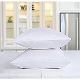 Threadmill King Size Pillow Cases 2 Piece Set | 1200 Thread Count 100% Supima Cotton Pillow Covers, Luxury Smooth Solid Sateen | Hotel White