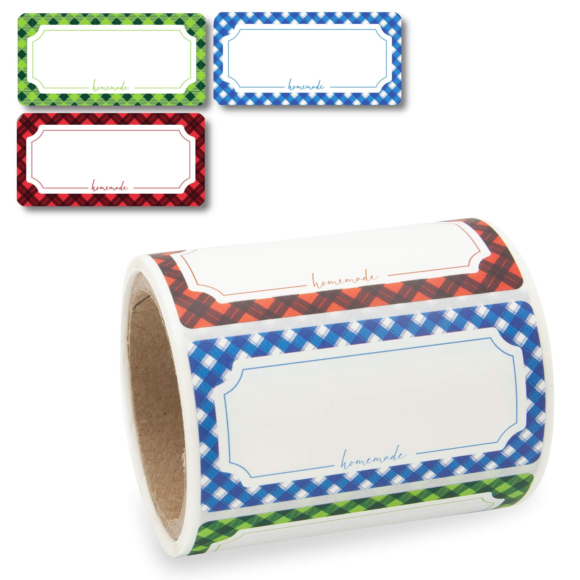 100 Self-Adhesive Plastic Labels 6x3cm Easy to Remove Stickers for Jam Jars, Freezer, Food Containers - Waterproof Stickers Leaves No Residue