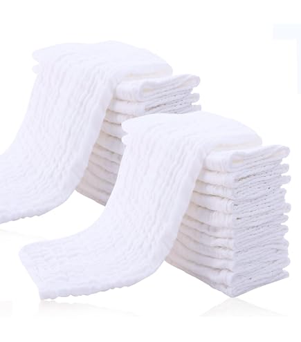 Paños De Muselina Para Bebé 70x70 Cm - Pack 6, Algodón Y Bambú, Suaves Y Absorbentes