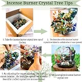 XIANNVXI 7 Chakra Crystal Tree Backflow Incense Burner with 30 Cones view 6