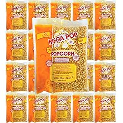 Mega-pop Popcorn 20 count, Oil and Salt Kit with