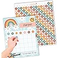 Star Sticker Chart For Kids Behavior -25 Toddler Sticker Reward Chart For Kids Incentives, Behavior Chart For Kids At Home & Classroom, Retro Incentive Chart For Classroom Must Haves