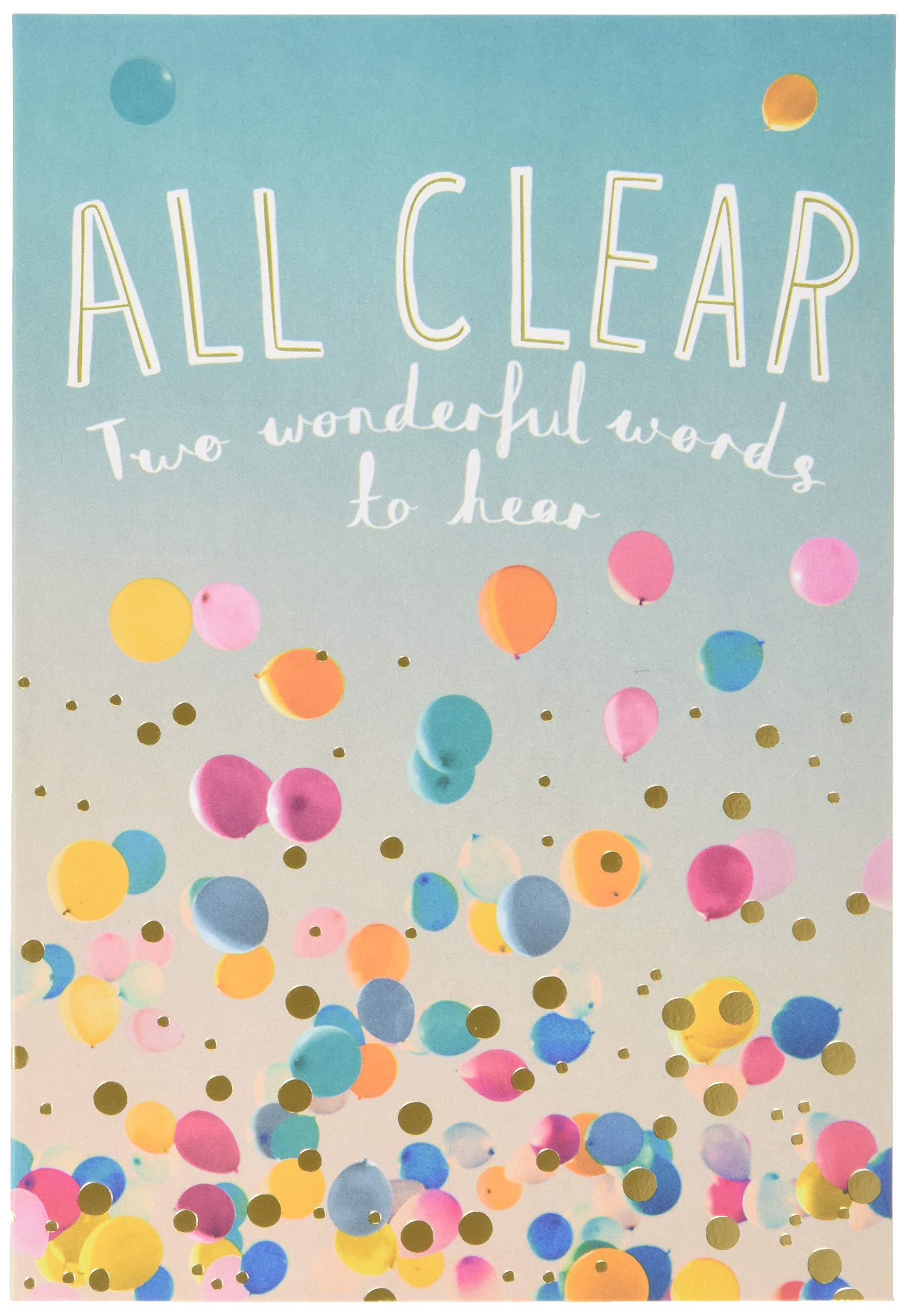 All Clear' Celebration/Congratulations Card from Hallmark- Photographic 'State of Kind' Design