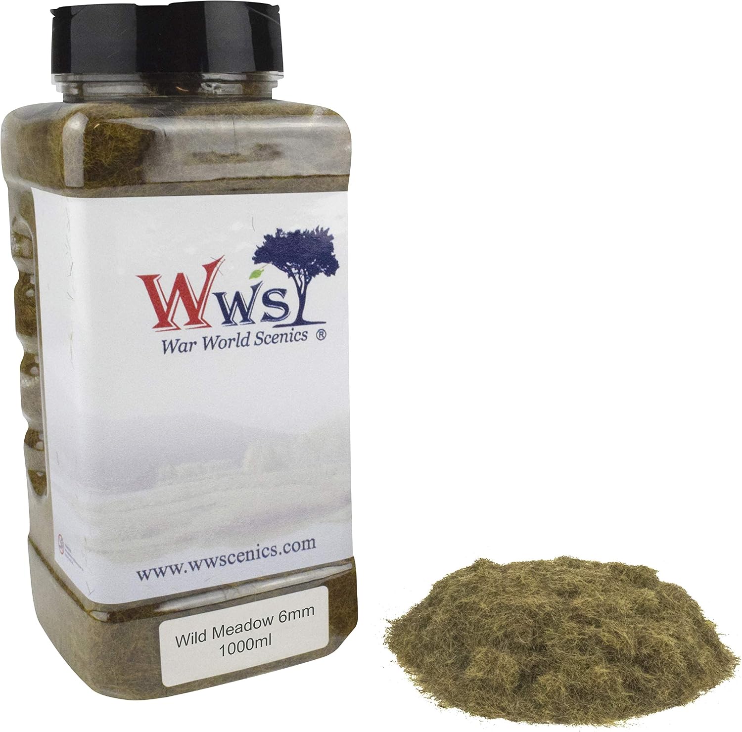 Wild Meadow Static Grass 1000ml by WWS 6mm