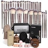 MAANGE Makeup Brush Set 51 PCS Professional Makeup Brushes Soft Foundation Powder Eyeliner Eye Shadow Makeup Brushes Set Trav