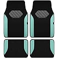Skechers Car Floor Mats,Waterproof Universal Fit Faux Leather Car Mats,Floor Mats for Cars with Anti-Slip Heel Pad,Fit for SUVs,Vans,Sedans,Trucks,Mint