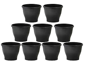 Novicz Plant Pot (Black, Pack of 9)