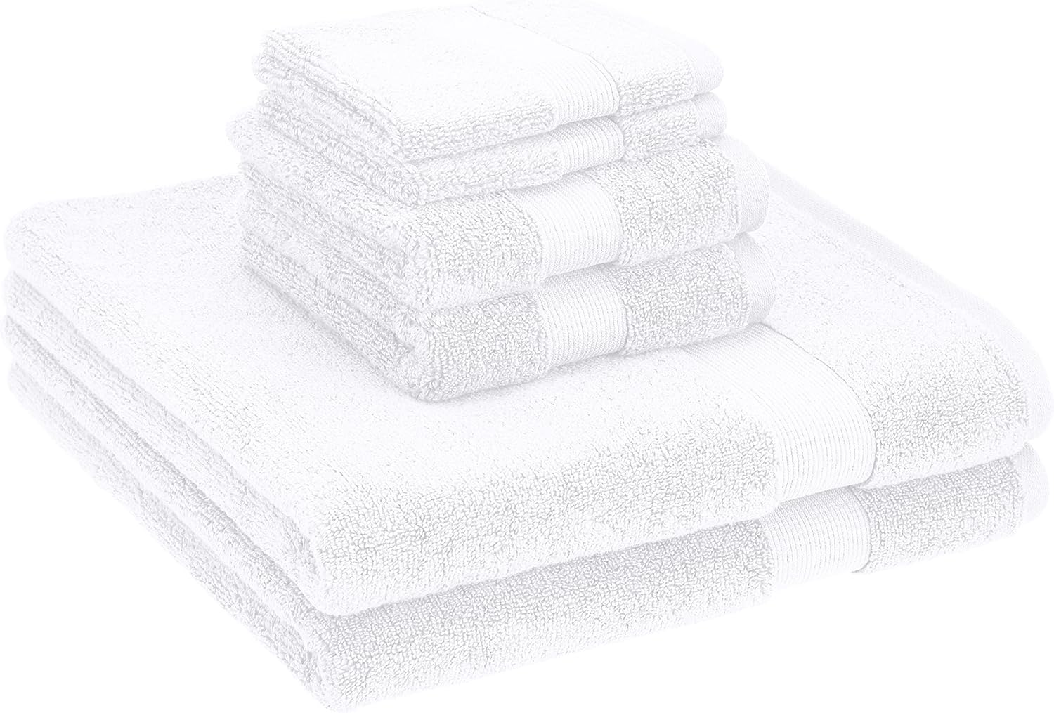 Basics Dual Performance Washcloths - 12-Pack, Scenic Snow: Home & Kitchen