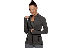 QUEENIEKE Womens Athletic Jacket Slim Fit Zip Up Jackets Workout Sweaters Women Lady