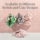 Kitsch Luxury Reusable Waterproof Shower Cap for Women Men Palm Leaves view 6