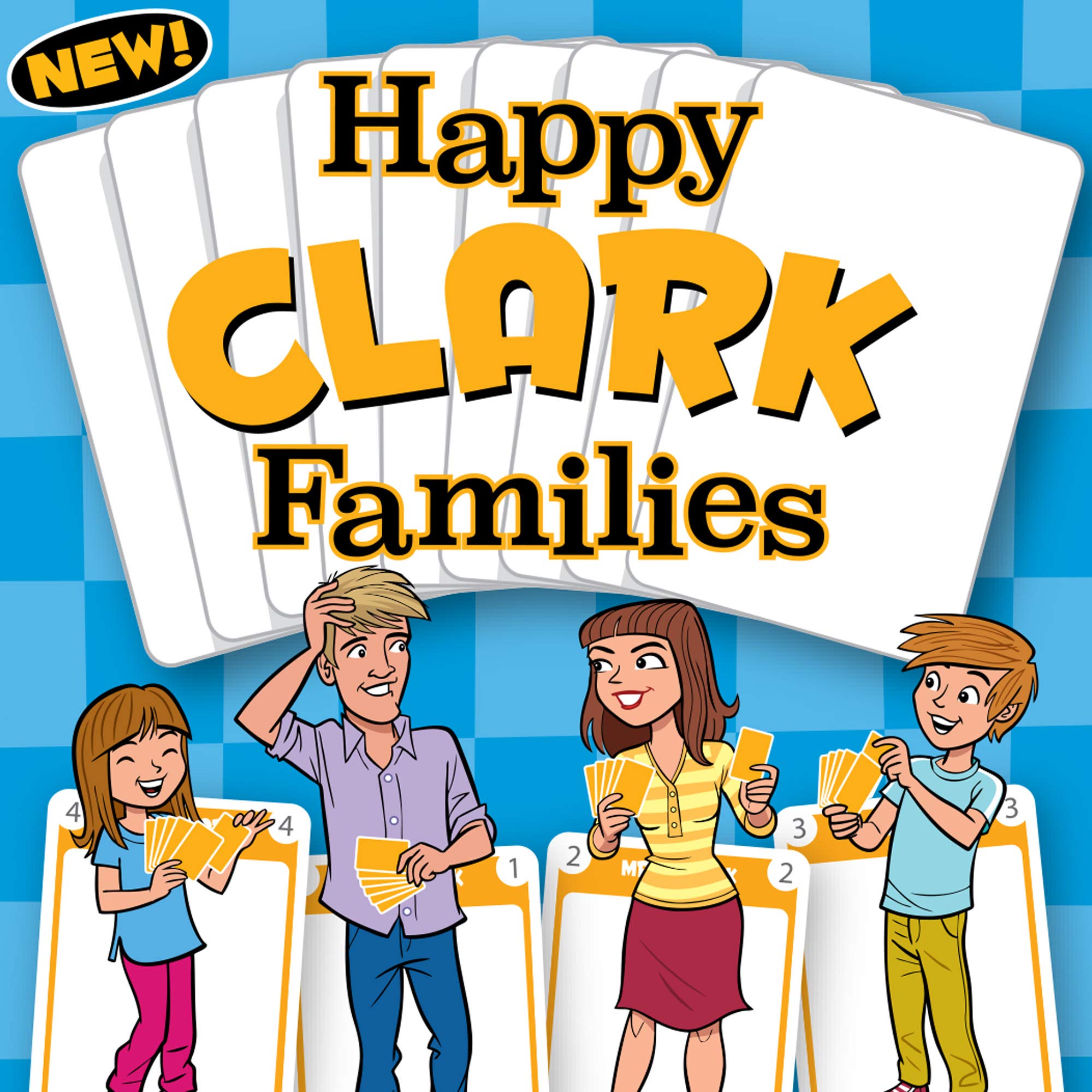GoForItGames.com HAPPY FAMILIES CARD GAME - Clark family edition. Special personalised Happy Families cards for people named Clark !!