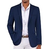 COOFANDY Mens Casual Blazer Lightweight Sport Coat Linen Blazer Suit Jacket | 2 Button Mens Blazer, Smooth and Comfortable, Structured feel, Natural texture,Breathable and Lightweight for All Year Wear