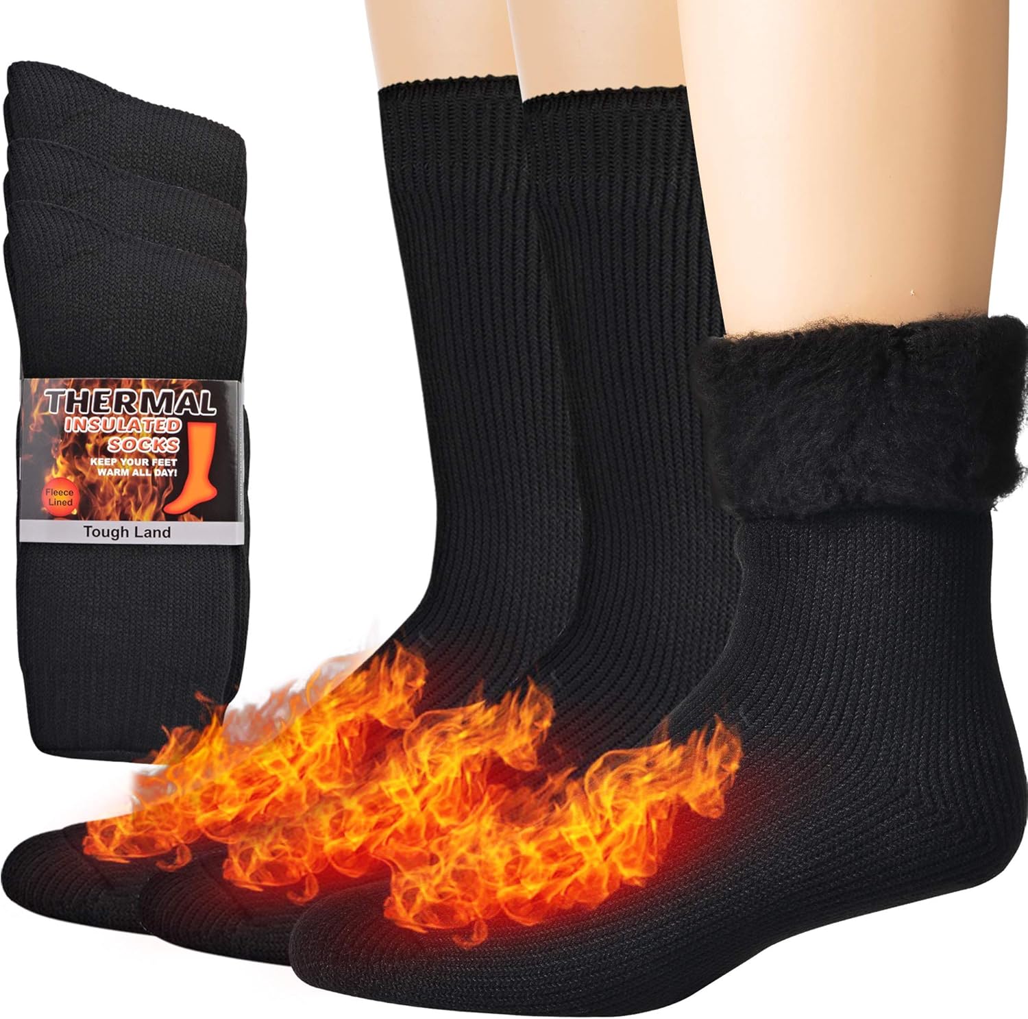 3 Pairs of Thermal Socks For Women and Men, Heat Trapping Warm Winter