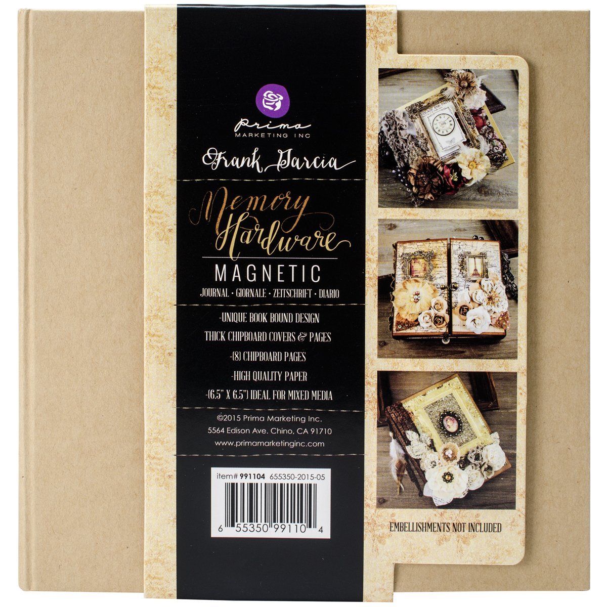 Prima Marketing Frank Garcia Memory Hardware Chip Album-Kraft Magnetic with 8 Pages